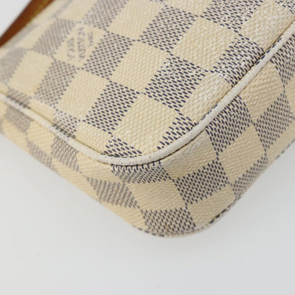 LOUIS VUITTON Damier Azur Pochette Accessoires Pouch N41207 LV Auth 180377