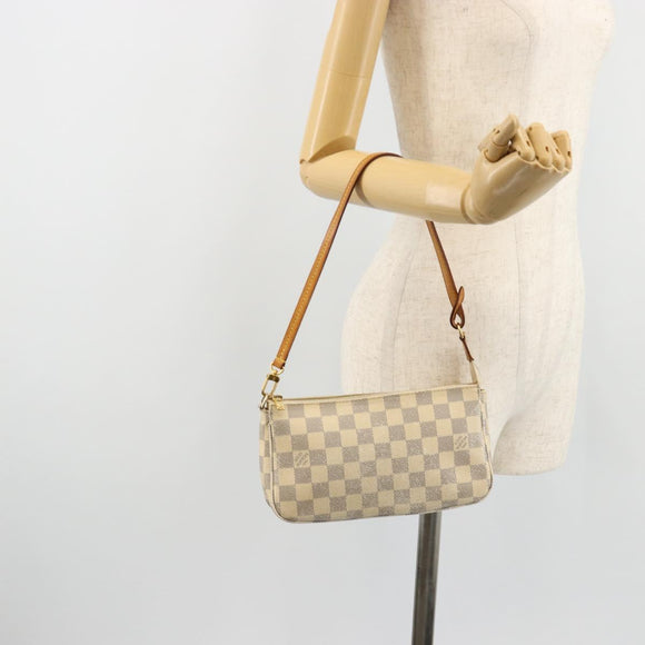 LOUIS VUITTON Damier Azur Pochette Accessoires Pouch N41207 LV Auth 180377