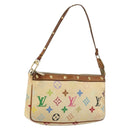 LOUIS VUITTON Monogram Multicolor Pochette Pouch White M92649 LV Auth 180382-1