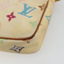 LOUIS VUITTON Monogram Multicolor Pochette Pouch White M92649 LV Auth 180382-15