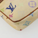 LOUIS VUITTON Monogram Multicolor Pochette Pouch White M92649 LV Auth 180382-16