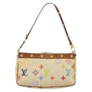 LOUIS VUITTON Monogram Multicolor Pochette Pouch White M92649 LV Auth 180382-2