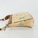 LOUIS VUITTON Monogram Multicolor Pochette Pouch White M92649 LV Auth 180382-4