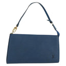 LOUIS VUITTON Epi Pochette Accessoires Pouch Blue M52985 LV Auth 180384-1