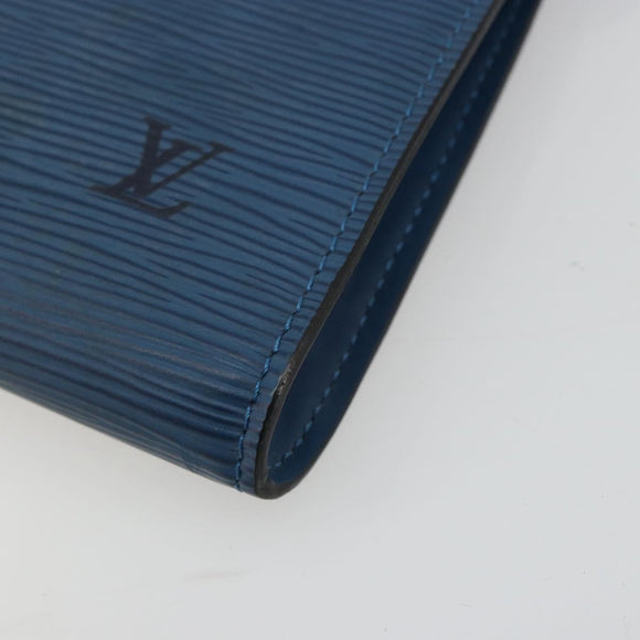 LOUIS VUITTON Epi Pochette Accessoires Pouch Blue M52985 LV Auth 180384