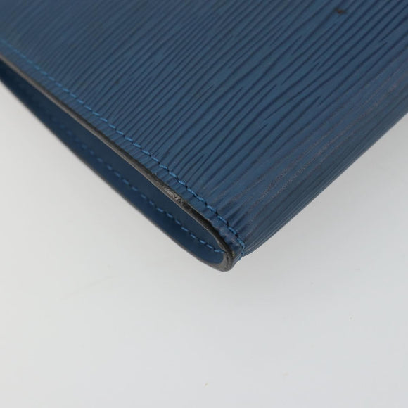 LOUIS VUITTON Epi Pochette Accessoires Pouch Blue M52985 LV Auth 180384