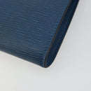 LOUIS VUITTON Epi Pochette Accessoires Pouch Blue M52985 LV Auth 180384-15