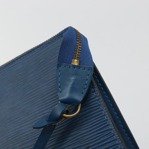 LOUIS VUITTON Epi Pochette Accessoires Pouch Blue M52985 LV Auth 180384