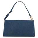 LOUIS VUITTON Epi Pochette Accessoires Pouch Blue M52985 LV Auth 180384-2