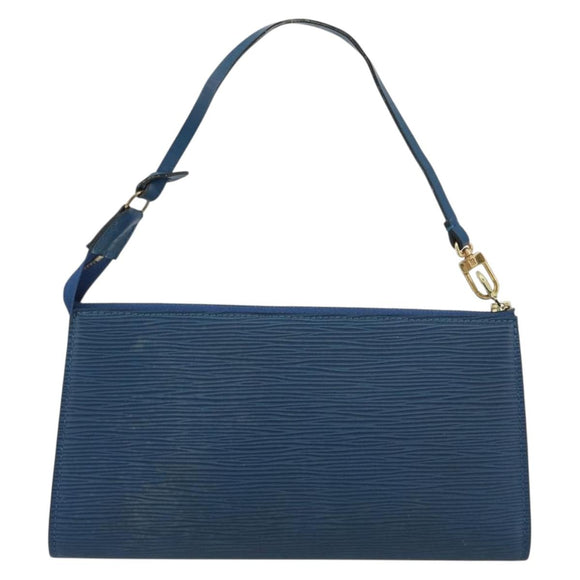LOUIS VUITTON Epi Pochette Accessoires Pouch Blue M52985 LV Auth 180384
