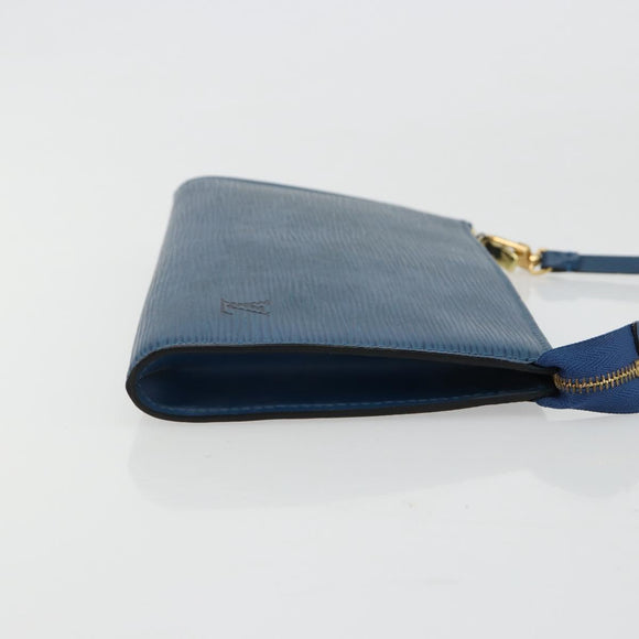LOUIS VUITTON Epi Pochette Accessoires Pouch Blue M52985 LV Auth 180384
