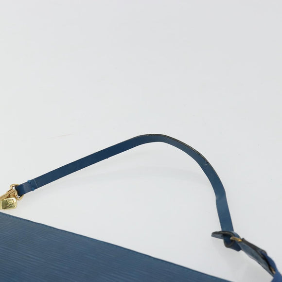 LOUIS VUITTON Epi Pochette Accessoires Pouch Blue M52985 LV Auth 180384