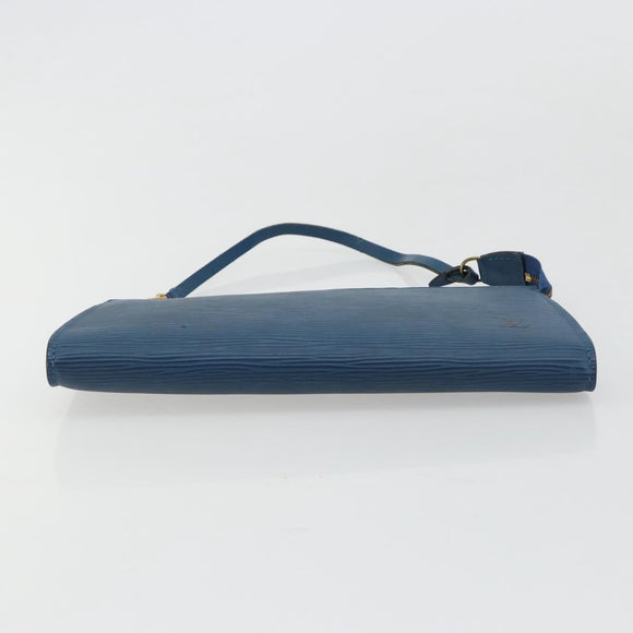 LOUIS VUITTON Epi Pochette Accessoires Pouch Blue M52985 LV Auth 180384