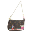 LOUIS VUITTON Monogram Mini Pochette Accessoires Beutel N41667 LV Auth 180386M-1