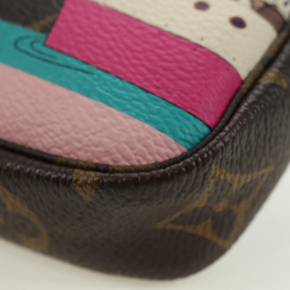 LOUIS VUITTON Monogram Mini Pochette Accessoires Beutel N41667 LV Auth 180386M