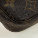 LOUIS VUITTON Monogram Mini Pochette Accessoires Beutel N41667 LV Auth 180386M-17