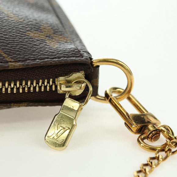 LOUIS VUITTON Monogram Mini Pochette Accessoires Beutel N41667 LV Auth 180386M