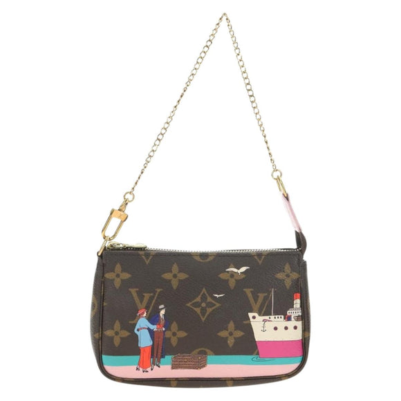 LOUIS VUITTON Monogram Mini Pochette Accessoires Beutel N41667 LV Auth 180386M