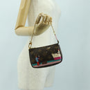 LOUIS VUITTON Monogram Mini Pochette Accessoires Beutel N41667 LV Auth 180386M-24