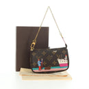 LOUIS VUITTON Monogram Mini Pochette Accessoires Beutel N41667 LV Auth 180386M-12