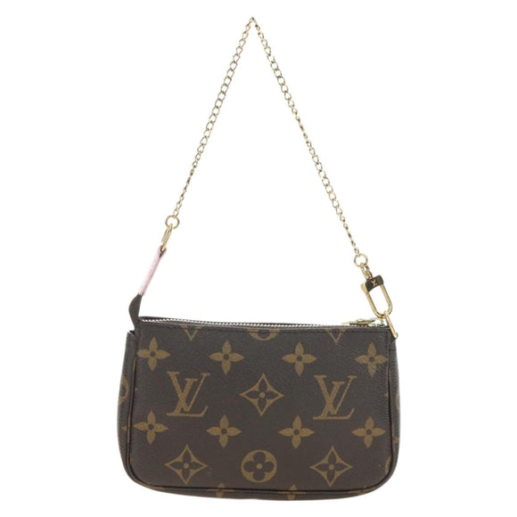 LOUIS VUITTON Monogram Mini Pochette Accessoires Beutel N41667 LV Auth 180386M