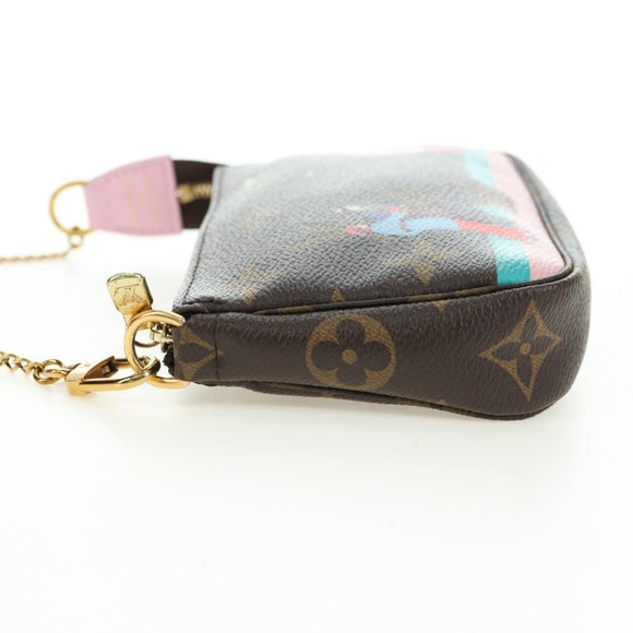 LOUIS VUITTON Monogram Mini Pochette Accessoires Beutel N41667 LV Auth 180386M