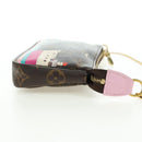 LOUIS VUITTON Monogram Mini Pochette Accessoires Beutel N41667 LV Auth 180386M-4