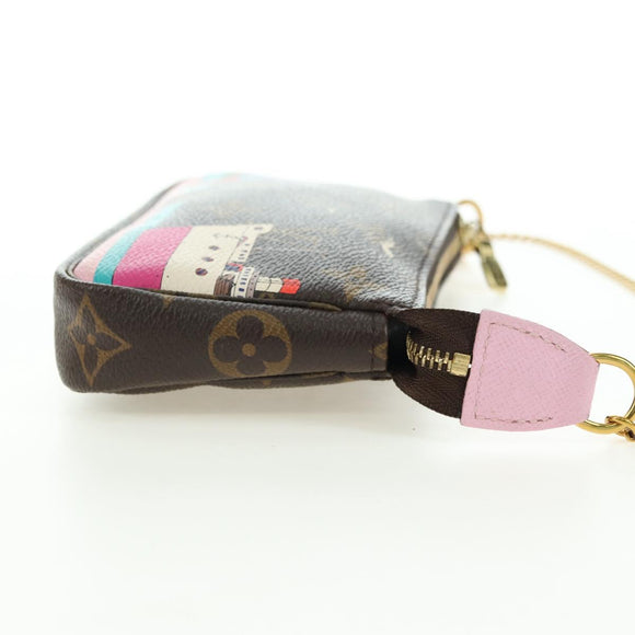 LOUIS VUITTON Monogram Mini Pochette Accessoires Beutel N41667 LV Auth 180386M