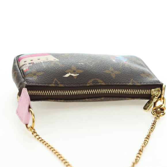 LOUIS VUITTON Monogram Mini Pochette Accessoires Beutel N41667 LV Auth 180386M