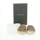 GUCCI Micro GG Supreme Disney Sandals PVC Beige Gold Auth 180388M-12
