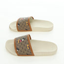 GUCCI Micro GG Supreme Disney Sandals PVC Beige Gold Auth 180388M-3