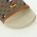 GUCCI Micro GG Supreme Disney Sandals PVC Beige Gold Auth 180388M-5