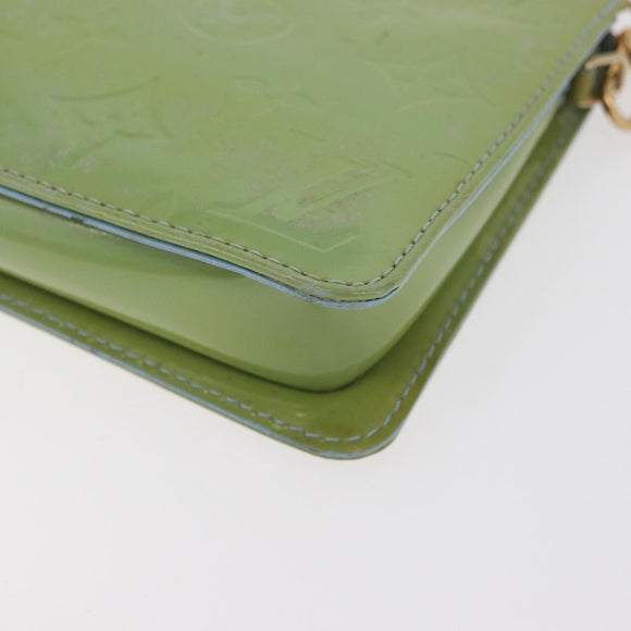 LOUIS VUITTON Monogram Vernis Lexington Pouch Baby Blue M91011 LV Auth 180389A