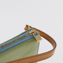 LOUIS VUITTON Monogram Vernis Lexington Pouch Baby Blue M91011 LV Auth 180389A-10