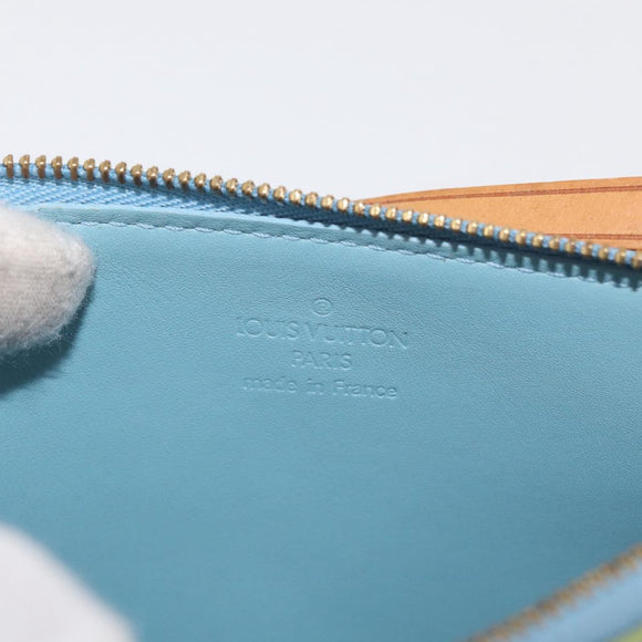 LOUIS VUITTON Monogram Vernis Lexington Pouch Baby Blue M91011 LV Auth 180389A