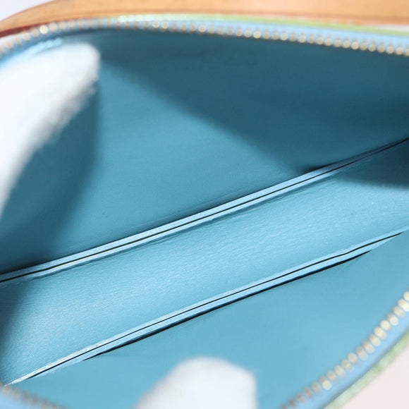LOUIS VUITTON Monogram Vernis Lexington Pouch Baby Blue M91011 LV Auth 180389A