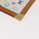 LOUIS VUITTON Monogram Multicolor Pochette Cles Purse White M92655 Auth 180390-14