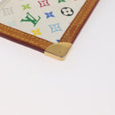 LOUIS VUITTON Monogram Multicolor Pochette Cles Purse White M92655 Auth 180390-15