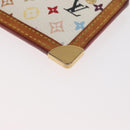 LOUIS VUITTON Monogram Multicolor Pochette Cles Purse White M92655 Auth 180390-16