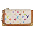 LOUIS VUITTON Monogram Multicolor Pochette Cles Purse White M92655 Auth 180390-13