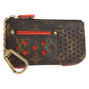 LOUIS VUITTON Monogram Perfo Pochette Cles Coin Purse Orange M95222 Auth 180394M-1