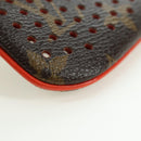LOUIS VUITTON Monogram Perfo Pochette Cles Coin Purse Orange M95222 Auth 180394M-15