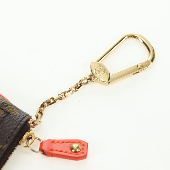 LOUIS VUITTON Monogram Perfo Pochette Cles Coin Purse Orange M95222 Auth 180394M