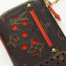 LOUIS VUITTON Monogram Perfo Pochette Cles Coin Purse Orange M95222 Auth 180394M-17