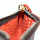 LOUIS VUITTON Monogram Perfo Pochette Cles Coin Purse Orange M95222 Auth 180394M-19