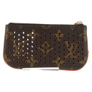 LOUIS VUITTON Monogram Perfo Pochette Cles Coin Purse Orange M95222 Auth 180394M-2
