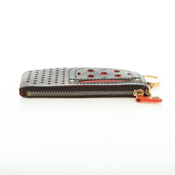 LOUIS VUITTON Monogram Perfo Pochette Cles Coin Purse Orange M95222 Auth 180394M
