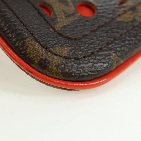 LOUIS VUITTON Monogram Perfo Pochette Cles Coin Purse Orange M95222 Auth 180394M