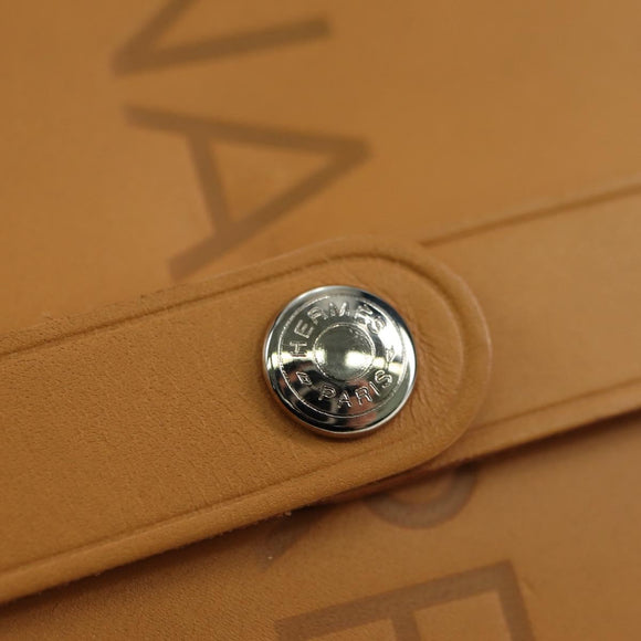 HERMES Postcard Set Visionaire 32 Playing Cards Leather Beige Auth 180397M