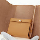HERMES Postcard Set Visionaire 32 Playing Cards Leather Beige Auth 180397M-22